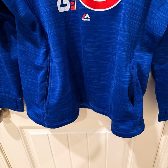 Chicago Cubs Majestic Blue and Red ThermaBase Jacket - Picture 2 of 10